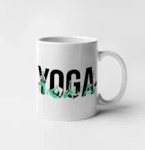 Yoga nápis farebný