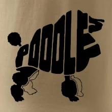Pudel - nápis v tele Pudel - nápis v tele