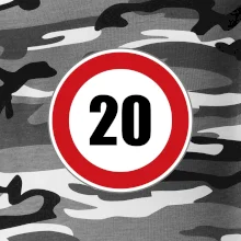 Dopravná značka - obmedzenie rýchlosti 20