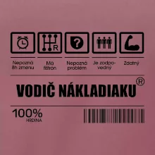 Čiarový kód - Vodič nákladiaku