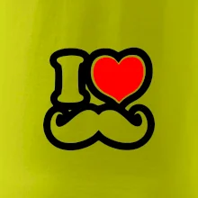 i love mustache - obrys