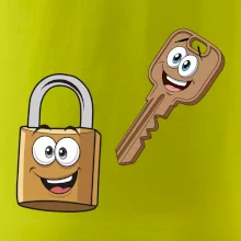 Parové tričká - Zámok a kľúč