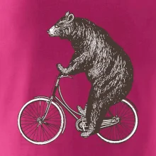 Medveď na bicykli