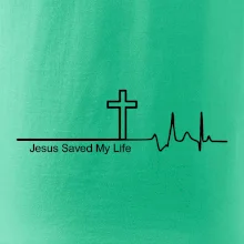 Jesus Saved My Life kríž ekg