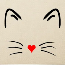 Mačka - srdce namiesto nosa