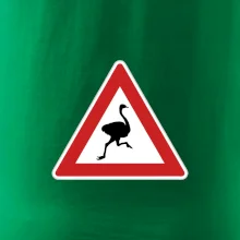 Dopravná značka - Pozor pštros Dopravná značka - Pozor pštros