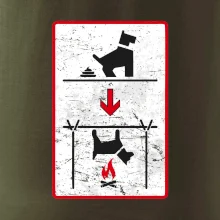 Tričko pre odporcov sraní na chodníku