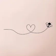 Dráha letu včely - srdce