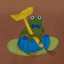Žaba s hubou (studio-arte.cz)