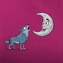 Parové tričko - Vlk a mesiac