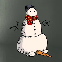 Snehuliak so spadnutým nosom