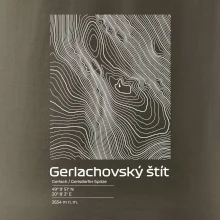 Gerlachovský štít - vrstevnice v obdĺžniku