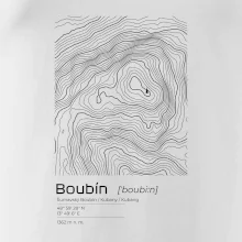 Boubín - vrstevnice v obdĺžniku