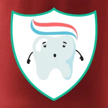 Zúbok na prsníku - zubná pasta