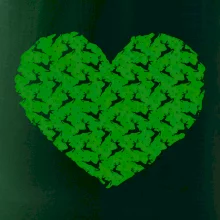 Vianočné jelene v srdci