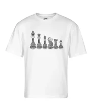 Šachové figúrky v rade - kreslené