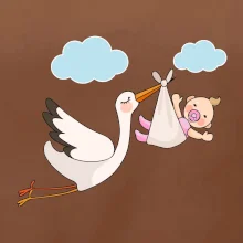 Bocian čakáme bábätko - dievča