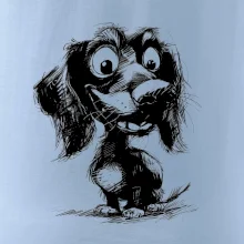 Čiernobiela karikatúra jazvečík