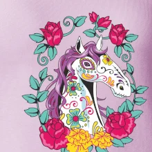 Kôň farebný s kvetinami