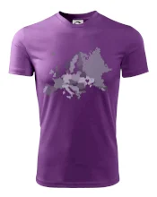 Mapa Európy - srdce v Ukrajine