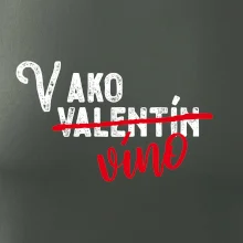 V ako Valentín víno
