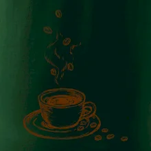 Hrnček plný čerstvej kávy