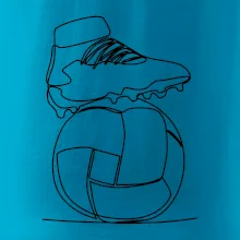 Futbalová lopta kopačka jedným ťahom Futbalová lopta kopačka jedným ťahom