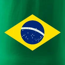 Brazília vlajka na zelenom Brazília vlajka na zelenom