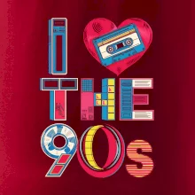 Aj love 90s - srdce a kazeta Aj love 90s - srdce a kazeta