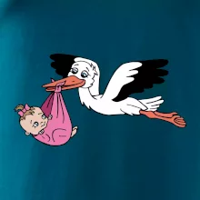 Bocian a bábätko - dievča (Hana-creative)