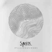 Smrk - vrstevnice v kruhu