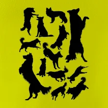 Border kólia siluety