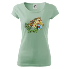 Kôň farebný s listami