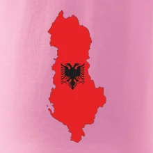 Albánsko mapa a znak