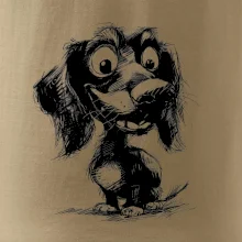 Čiernobiela karikatúra jazvečík