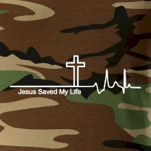 Jesus Saved My Life kríž ekg
