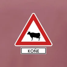 Dopravní značka - Pozor koně / kráva