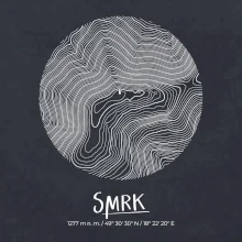 Smrk - vrstevnice v kruhu