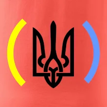 Ukrajina trojzubec s farbami Ukrajina trojzubec s farbami