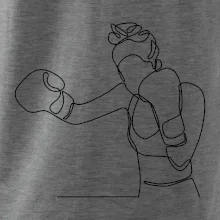 Žena boxerka jedným ťahom Žena boxerka jedným ťahom