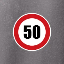Dopravná značka - obmedzenie rýchlosti 50