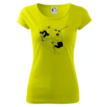 Lyžovanie - kreslené obrázok