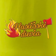 Hasičšské dievča oheň a sekera