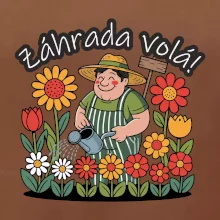 Záhrada volá - záhradník a slnečnice