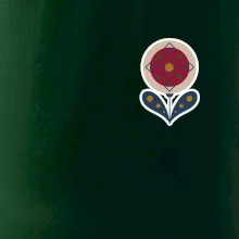 Folklór na prsníku kvetina guľatá