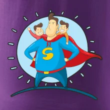 Otec superman - chlapec a chlapec Otec superman - chlapec a chlapec