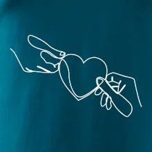 Dve ruky a srdce jedným ťahom