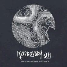 Kôprovský štít - vrstevnice v kruhu