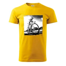 Cyklista čiernobiela cesta Cyklista čiernobiela cesta