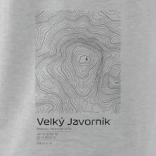 Velký Javorník (Beskydy) - vrstevnice v obdĺžniku